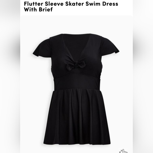 New flutter Sleeve Skater Swim Dress With Brief - Picture 4 of 6